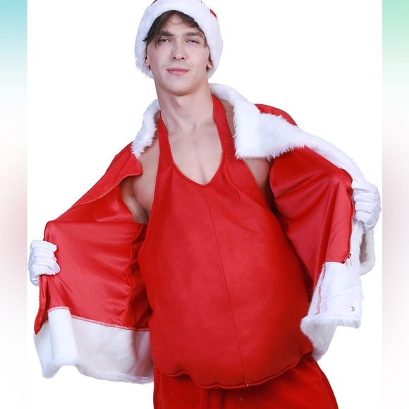 EraSpooky Santa Claus Belly Accessory Fake Padded Belly Halloween Christmas Fun - Picture 2 of 11